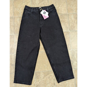 New Lucy & Yak sz 28 Drew Jeans black organic denim high rise women 3642